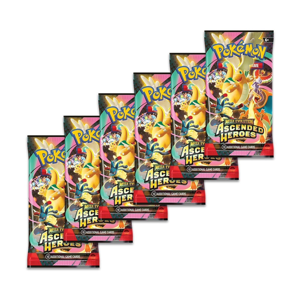 Pokémon TCG: Mega Evolution — Ascended Heroes Booster Bundle (6 Packs)