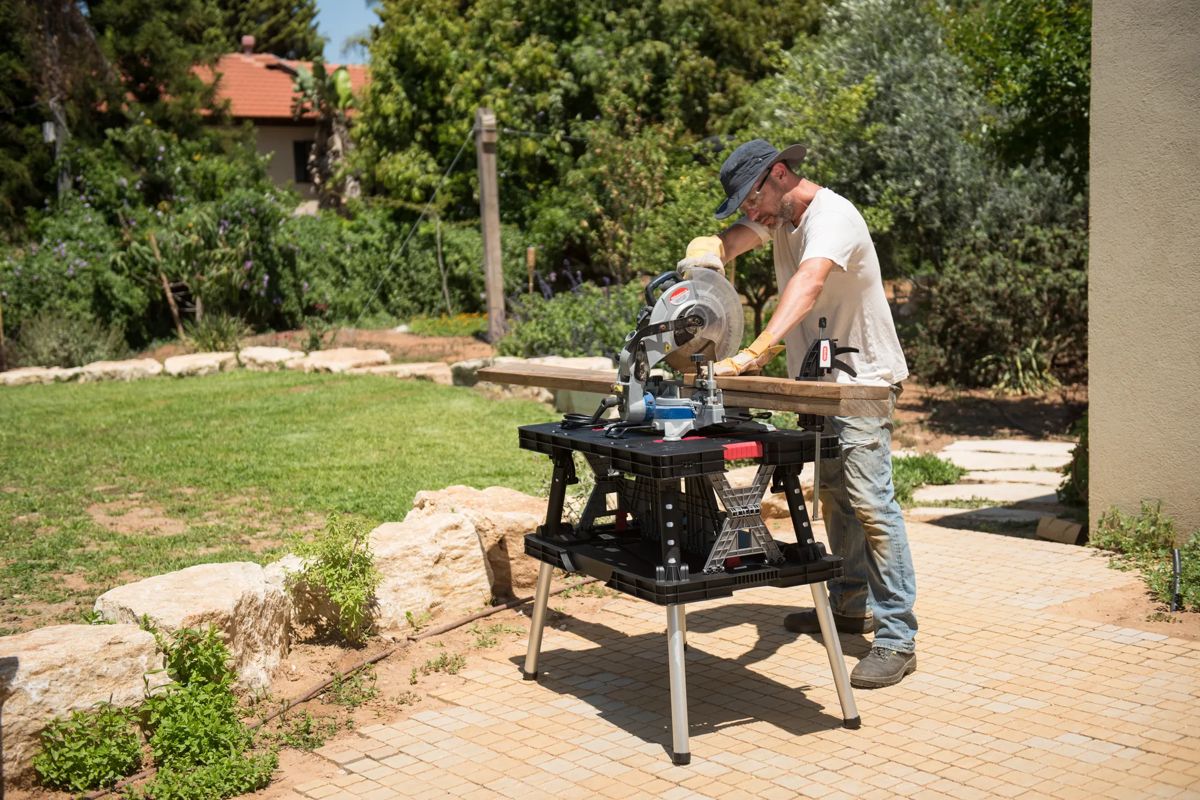 Folding Work Table - Black
