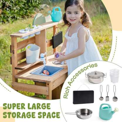 Wooden Outdoor Mud Kitchen