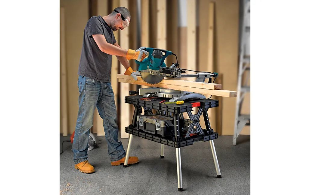 Folding Work Table - Black