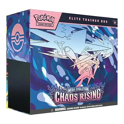 Pok mon Tcg - Mega Evolution - Chaos Rising Trainer Box (1 Full-Art Promo Card, 9 Booster Packs & Accessories)
