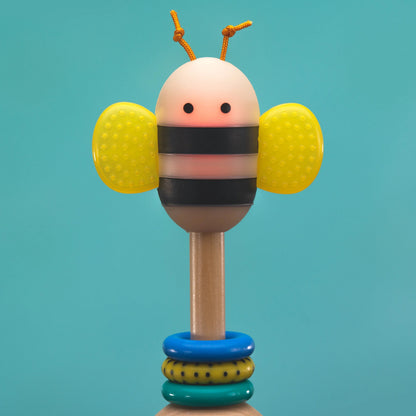 Toy Nesty® Wooden Bee Baby Rattle Toy