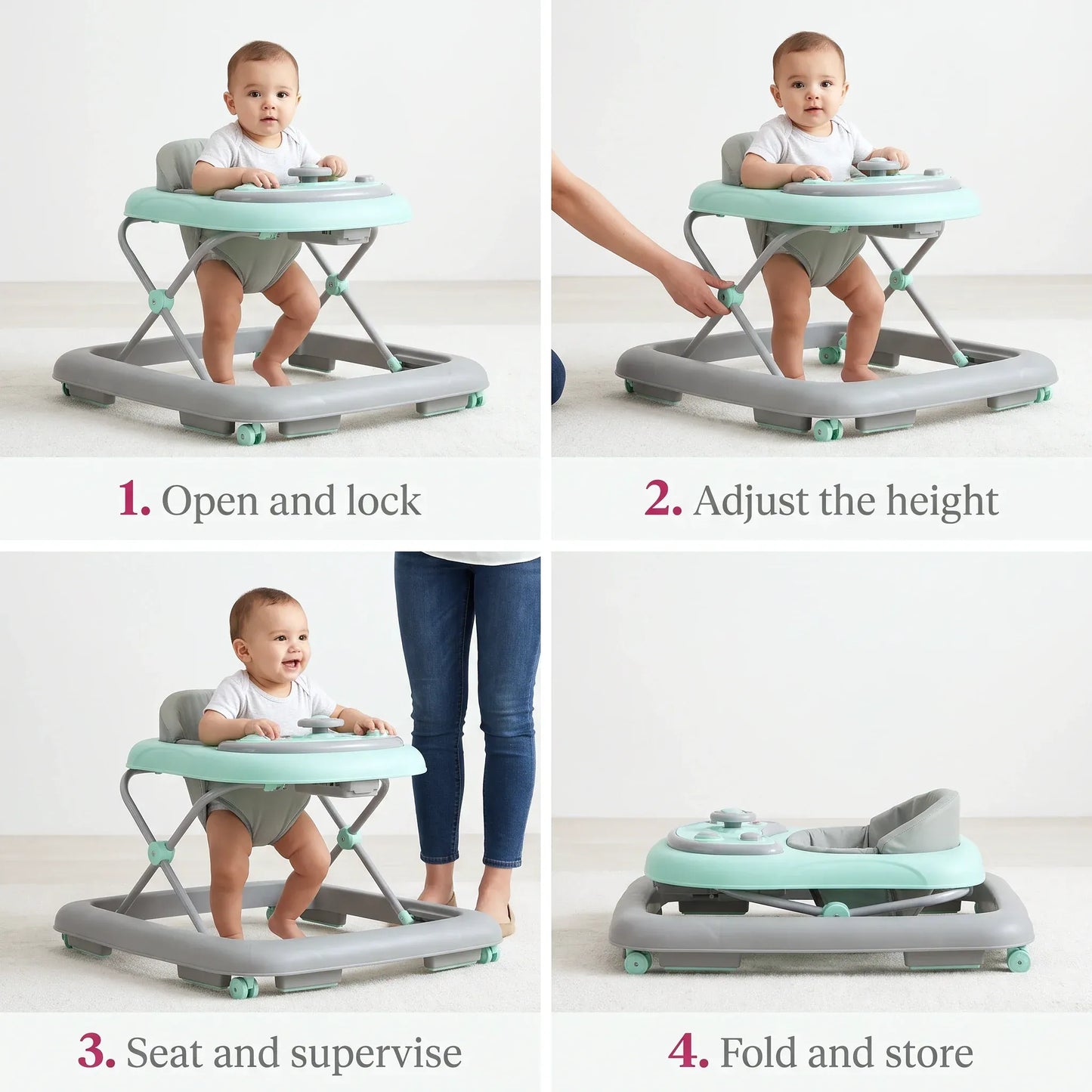 Wilma Foldable Adjustable Baby Walker