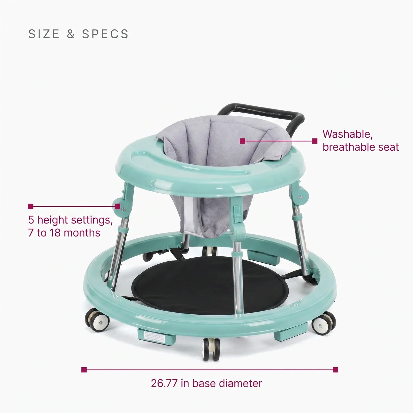 Wilma Foldable Adjustable Baby Walker